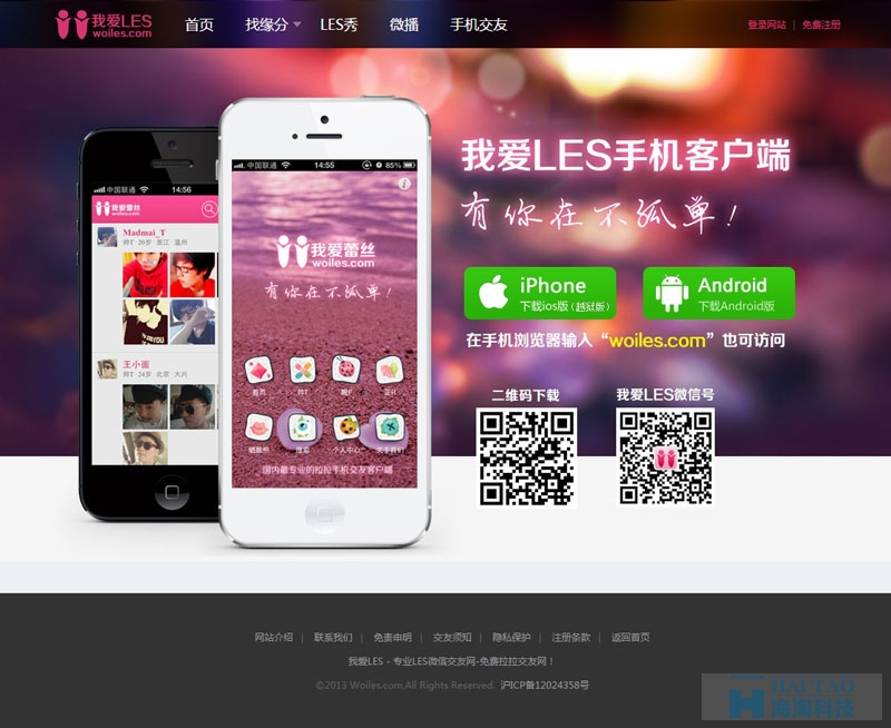 我愛(ài)LES網(wǎng)社交網(wǎng)站建設(shè)優(yōu)秀案例